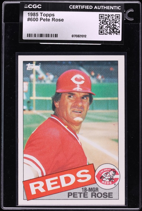1985 Topps Pete Rose #600 CGC AUTH