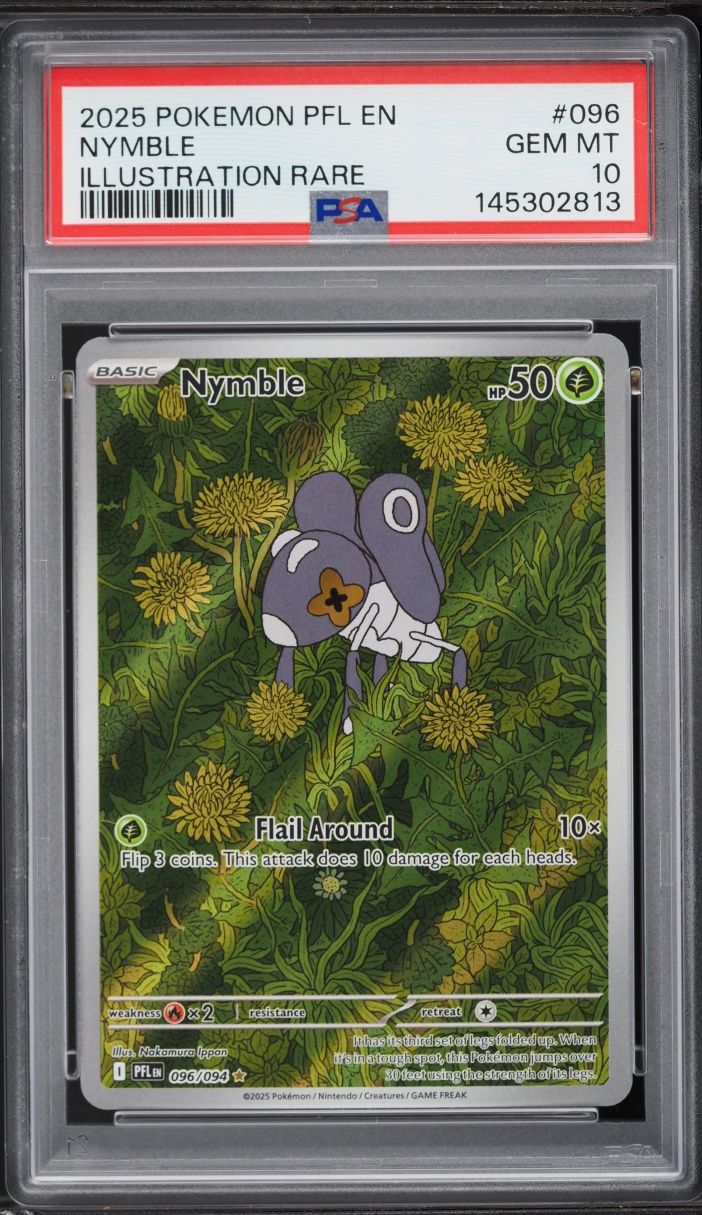 2025 Pokemon Mega Phantasmal Flames IR Nymble #96 PSA 10 GEM MINT