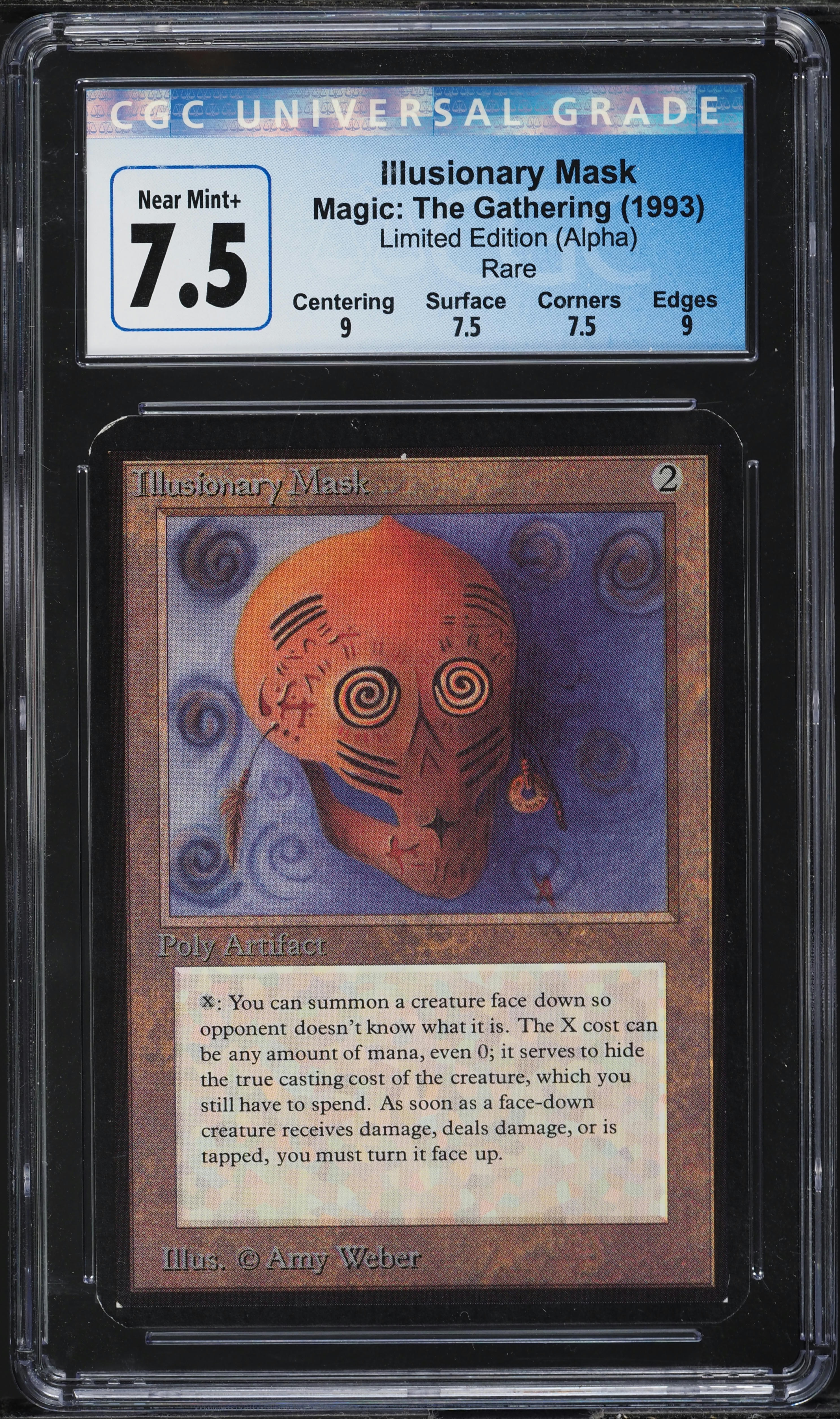 1993 Magic The Gathering MTG Alpha Illusionary Mask CGC 7.5 NRMT+