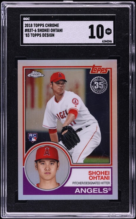 2018 Topps Chrome Blue Wave Refractor Shohei Ohtani ROOKIE RC AUTO