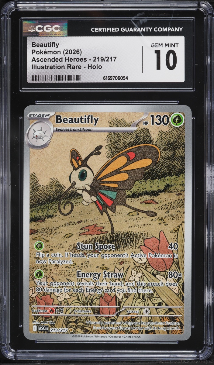 2026 Pokemon Mega Evolution Ascended Heroes IR Beautifly #219 CGC 10 GEM MINT