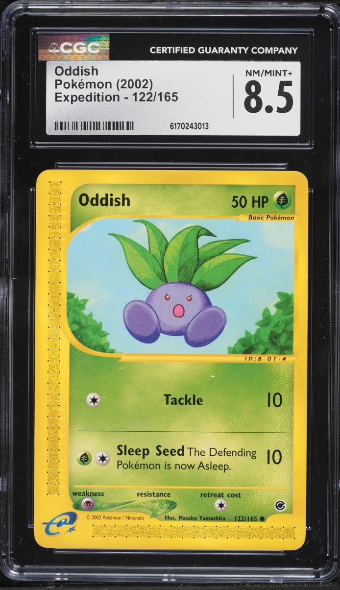 2002 Pokemon Expedition Oddish #122 CGC 8.5 NM-MT+