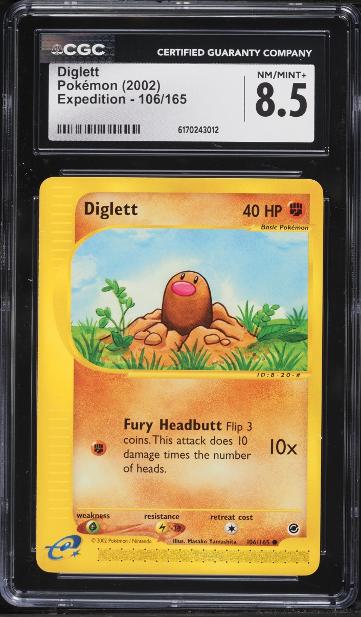 2002 Pokemon Expedition Diglett #106 CGC 8.5 NM-MT+
