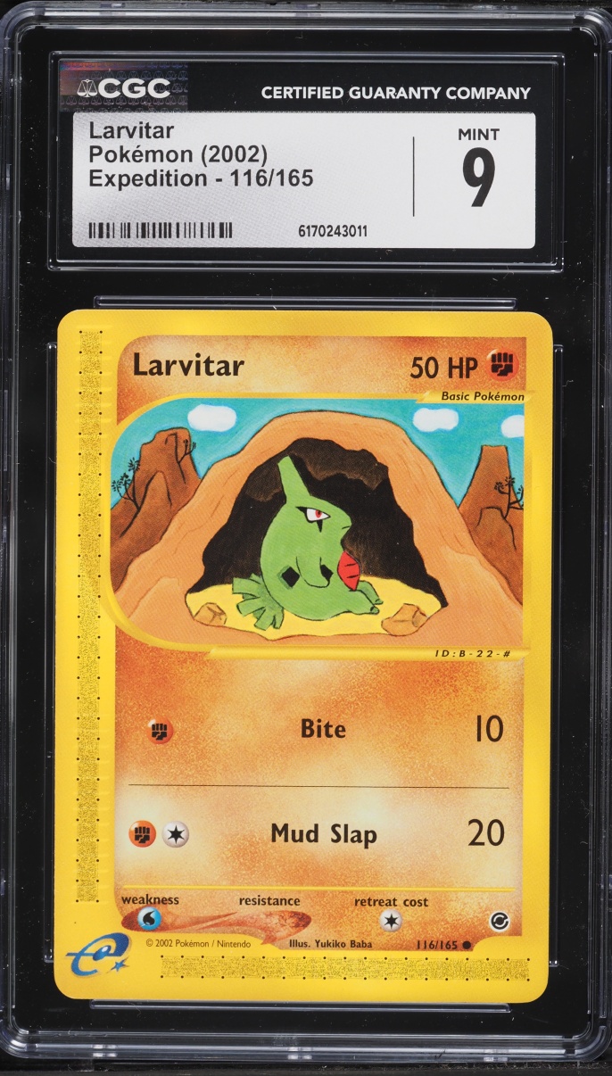 2002 Pokemon Expedition Larvitar #116 CGC 9 MINT