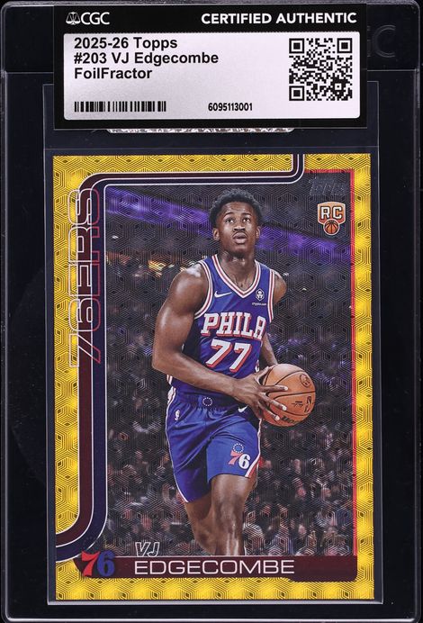 2025 Topps FoilFractor VJ Edgecombe ROOKIE 1/1 #203 CGC AUTH