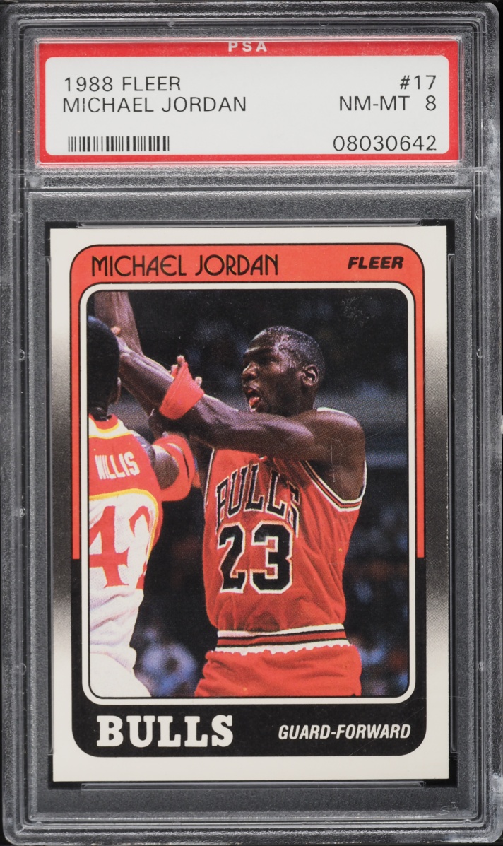 1988 Fleer Basketball Michael Jordan #17 PSA 8 NM-MT