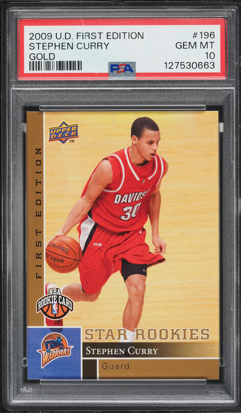 2009 Topps Black Stephen Curry ROOKIE 50/50 #321 PSA 7 NRMT on