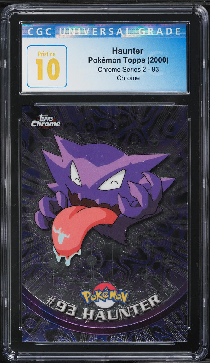 2000 Topps Chrome Pokemon Series 2 Chrome Haunter #93 CGC 10 PRISTINE