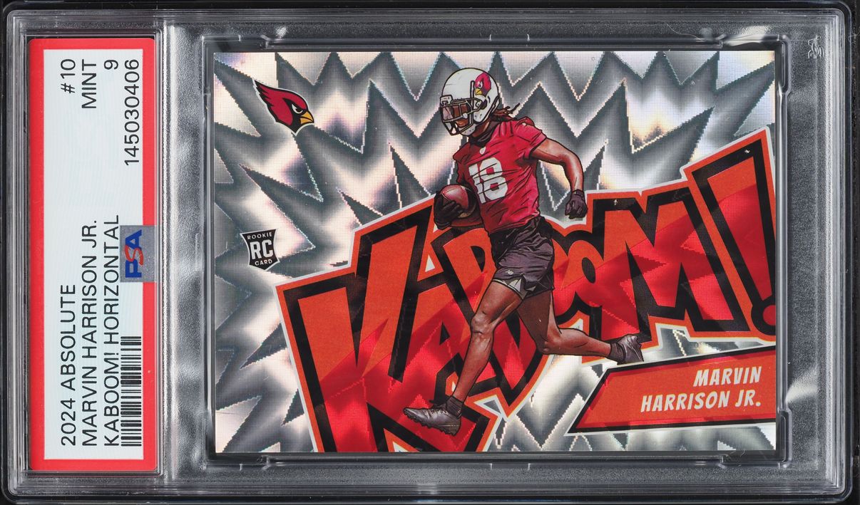 2024 Absolute Kaboom Horizontal Marvin Harrison Jr. ROOKIE #10 PSA 9 MINT