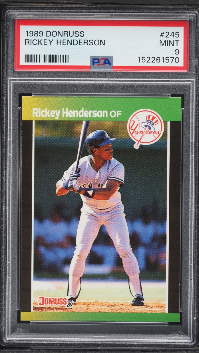 1989 Donruss Rickey Henderson #245 PSA 9 MINT