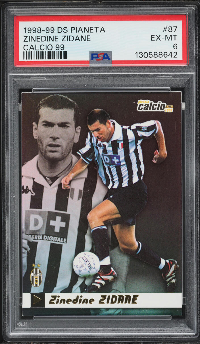1999 DS Pianeta Calcio Zinedine Zidane #87 PSA 6 EXMT - Photo 1