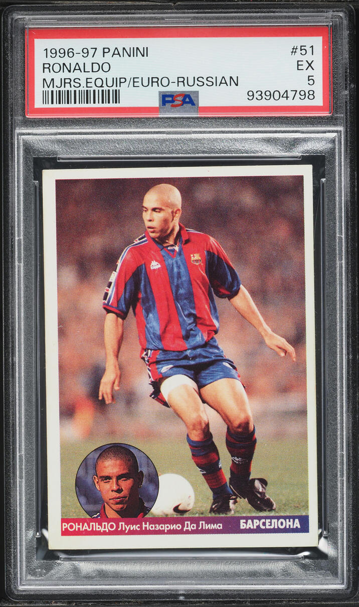 1996 Panini Los Mejores Equipos De Europa Russian Ronaldo #51 PSA 5 EX - Photo 1