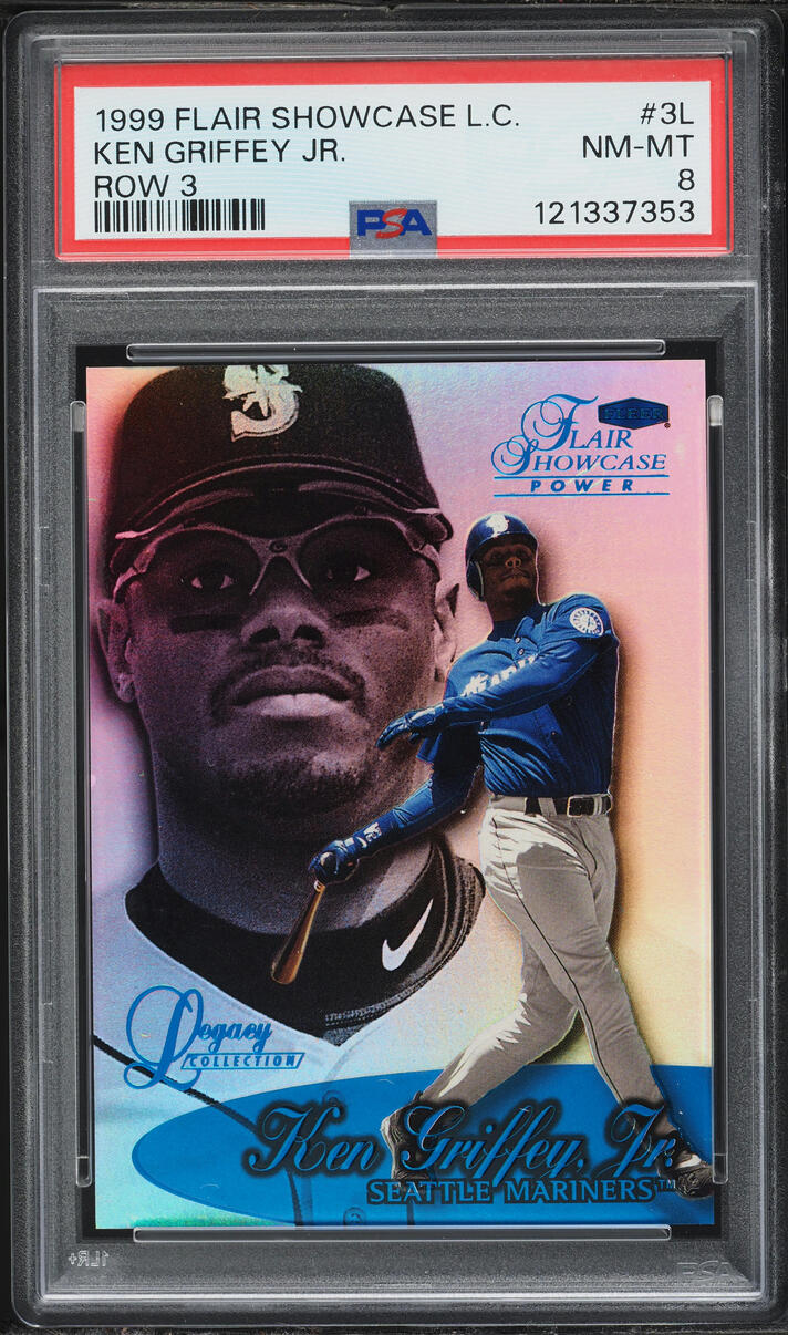 1999 Flair Showcase Legacy Collection Row 3 Ken Griffey Jr. /99 #3L PSA 8 NM-MT - Photo 1