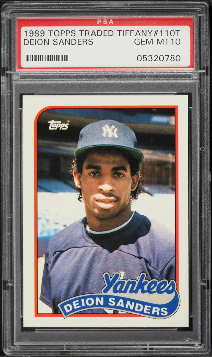 1989 Topps Traded Tiffany Deion Sanders ROOKIE #110T PSA 10 GEM MINT - Photo 1