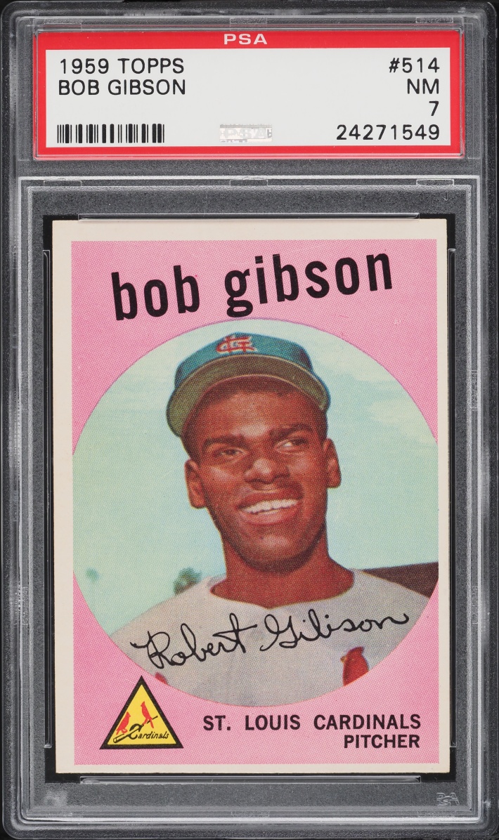 1959 Topps Bob Gibson ROOKIE #514 PSA 7 NRMT