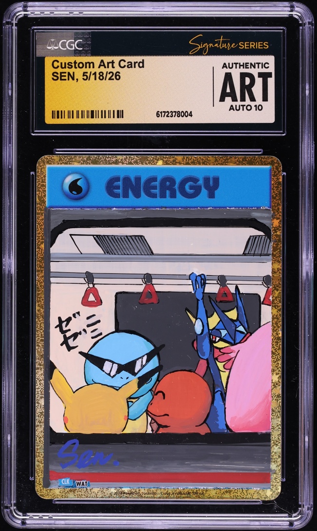 Sen Signed Custom Art Card AUTO CGC Signature Series AUTH