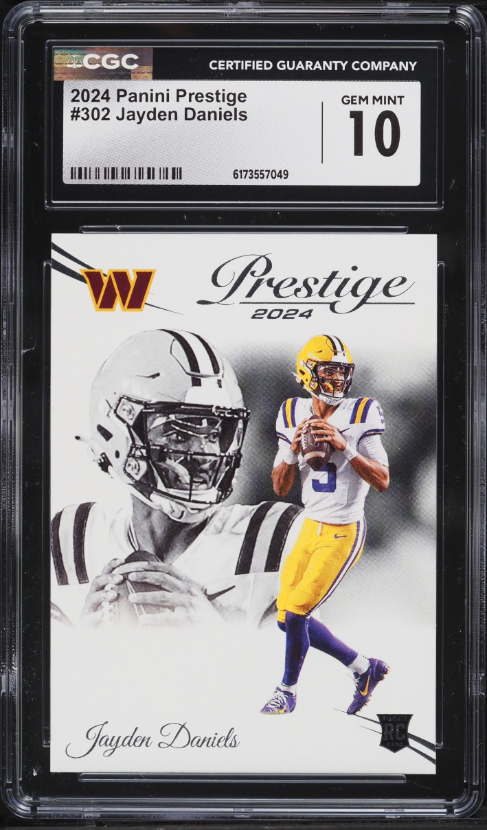 2024 Panini Prestige Jayden Daniels ROOKIE #302 CGC 10 GEM MINT