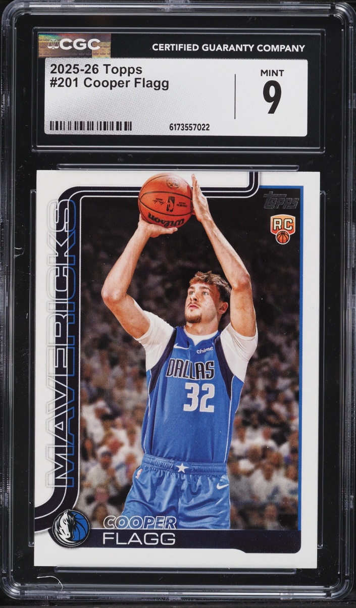 2025 Topps Basketball Cooper Flagg ROOKIE #201 CGC 9 MINT