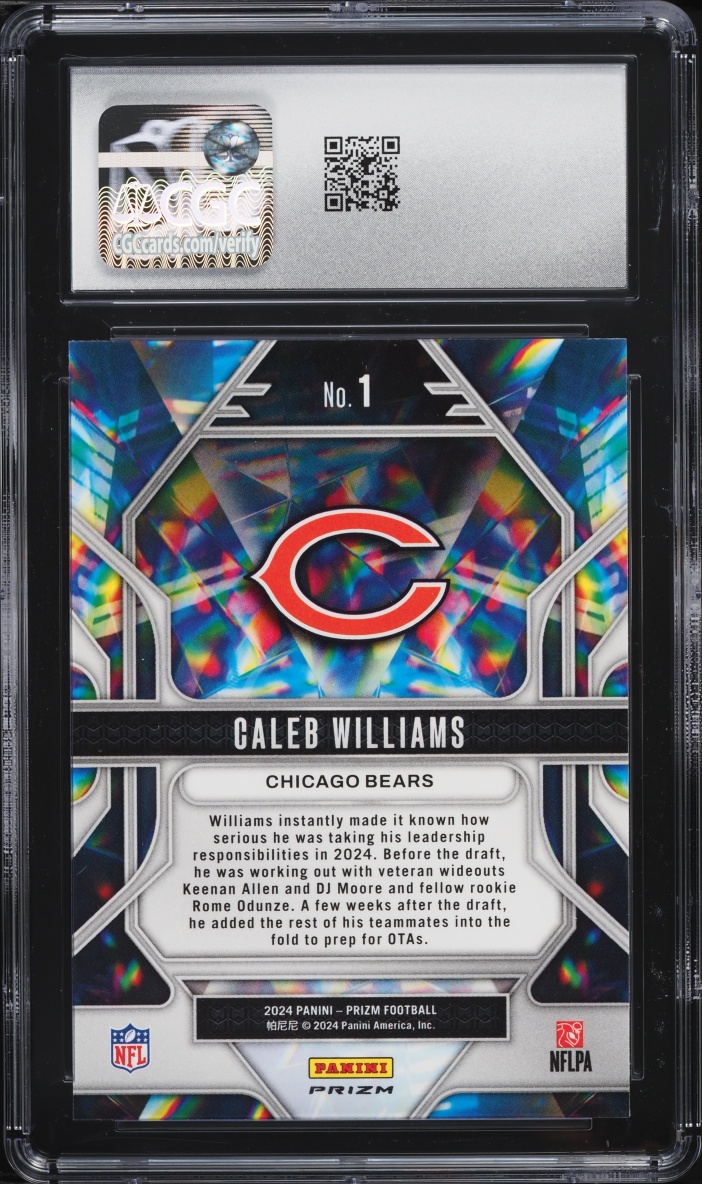2024 Panini Prizm Prizmatic Silver Caleb Williams ROOKIE #1 CGC 10 GEM MINT
