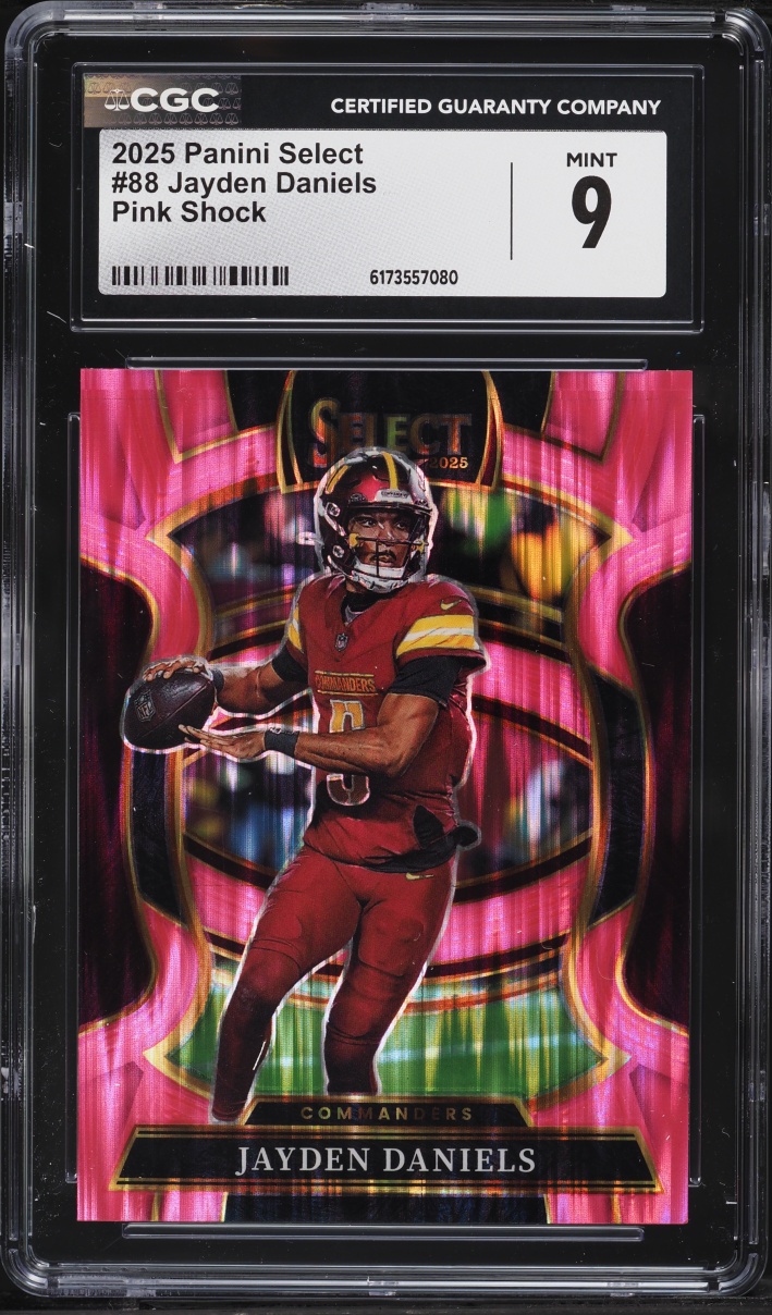 2025 Select Concourse Pink Shock Prizm Jayden Daniels #88 CGC 9 MINT
