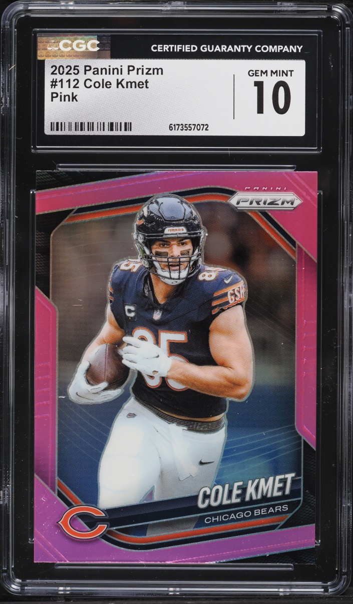 2025 Panini Prizm Pink Cole Kmet #112 CGC 10 GEM MINT