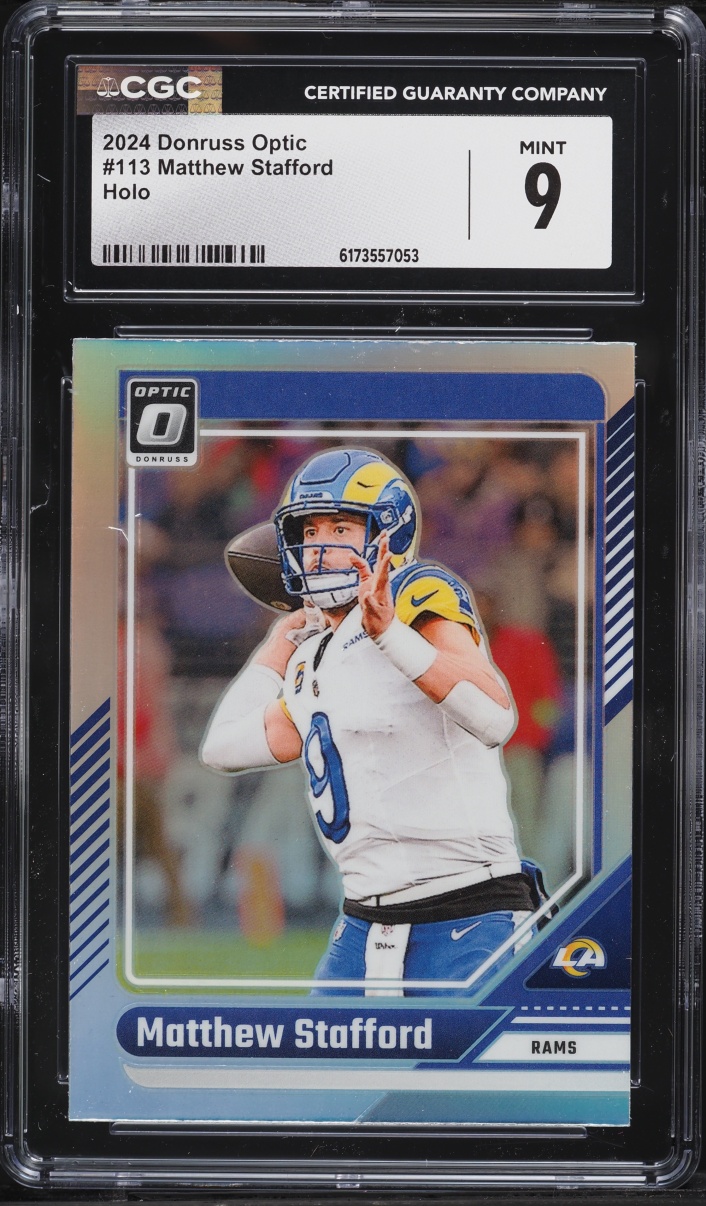 2024 Donruss Optic Holo Matthew Stafford #113 CGC 9 MINT
