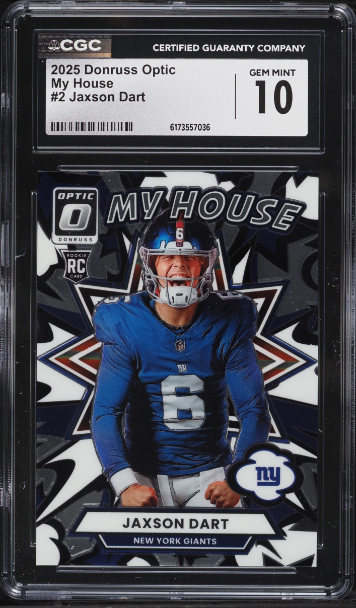 2025 Donruss Optic My House Jaxson Dart ROOKIE #2 CGC 10 GEM MINT