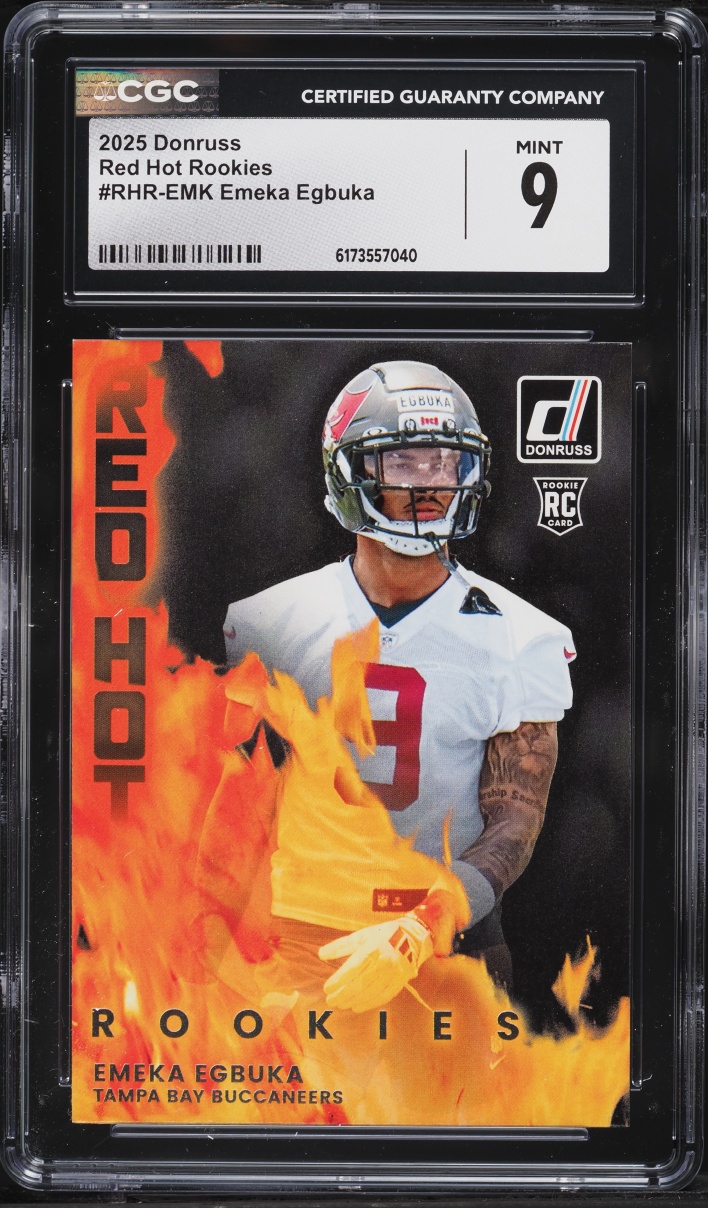 2025 Donruss Red Hot Emeka Egbuka ROOKIE #RHR-EMK CGC 9 MINT