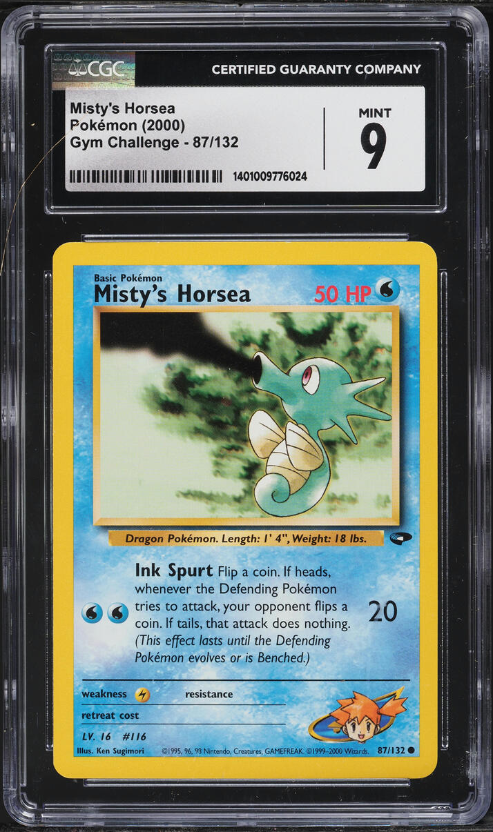 2000 Pokemon Gym Challenge Misty's Horsea #87 CGC 9 MINT