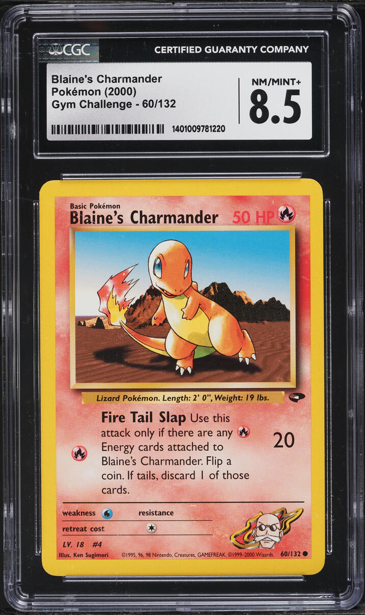 2000 Pokemon Gym Challenge Blaine's Charmander #60 CGC 8.5 NM-MT+
