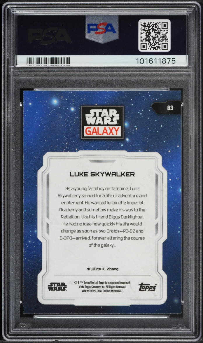 2024 Topps Chrome Star Wars Galaxy Mini Diamond Luke Skywalker #83 PSA 10 GEM