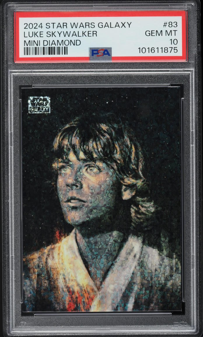 2024 Topps Chrome Star Wars Galaxy Mini Diamond Luke Skywalker #83 PSA 10 GEM