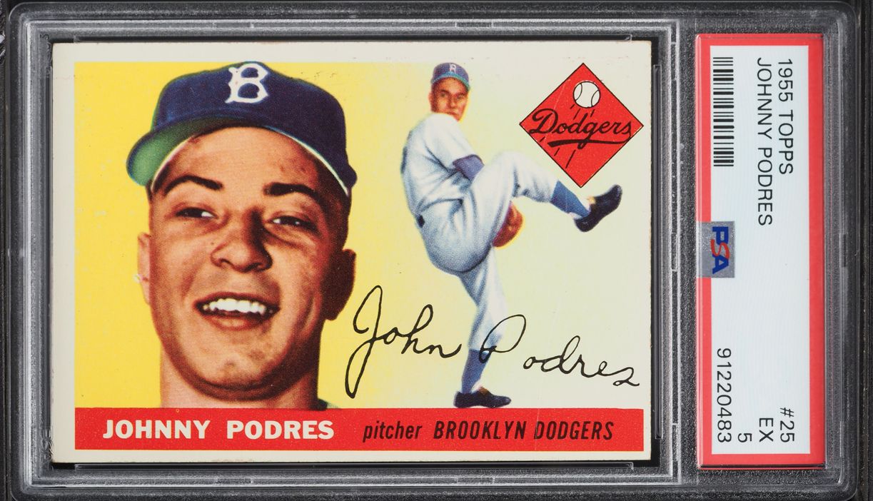 1955 Topps Johnny Podres #25 PSA 5 EX