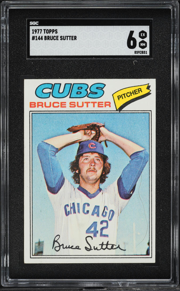 1977 Topps Bruce Sutter ROOKIE #144 SGC 6 EXMT