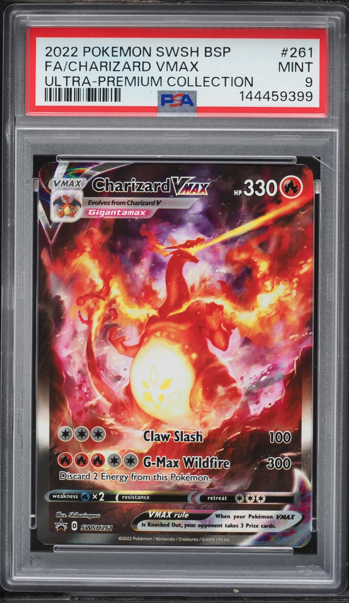 2022 Pokemon SWSH Promo Ultra Premium Full Art Charizard VMAX #SWSH261 PSA 9 MINT