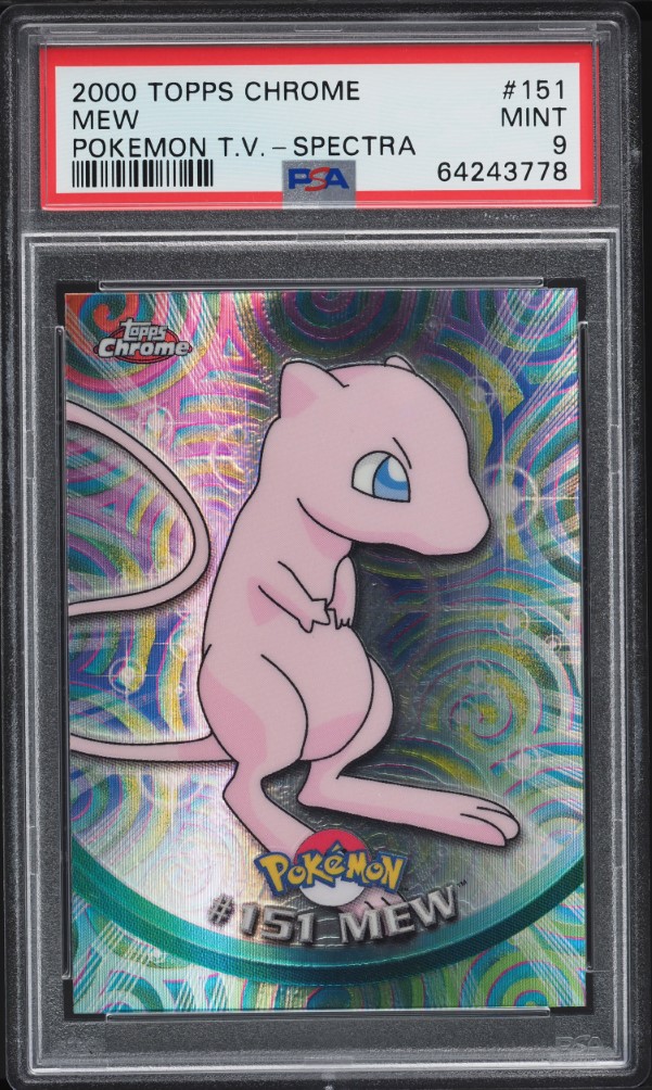 2000 Topps Pokemon Chrome Series 2 Spectra Mew #151 PSA 9 MINT
