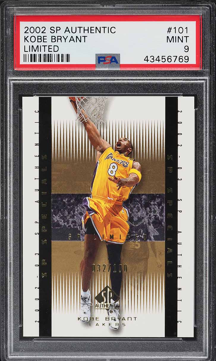2002 SP Authentic Limited Kobe Bryant /100 #101 PSA 9 MINT