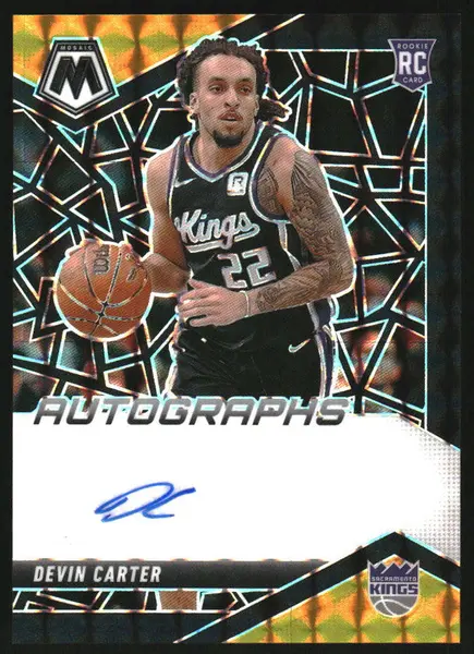 2024-25 Panini Mosaic Rookie Choice Black Gold #RAM-DEV Devin Carter Auto /8 - Main Image