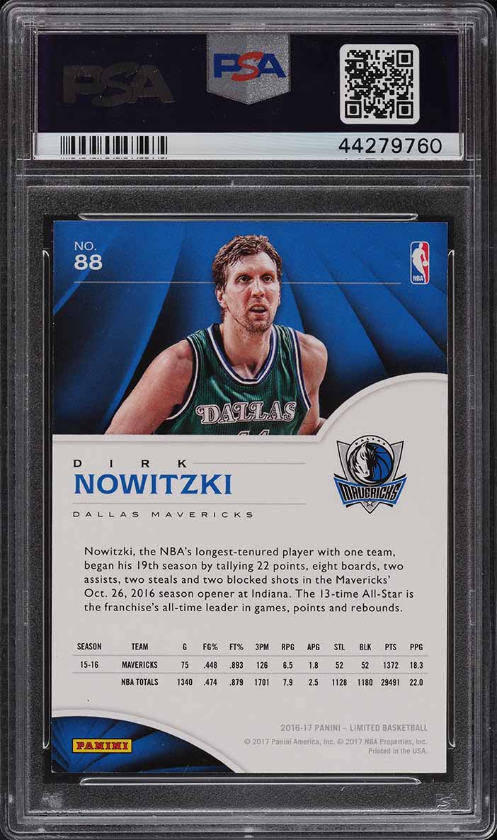 2016 Panini Limited Platinum Spotlight Dirk Nowitzki 1/1 #88