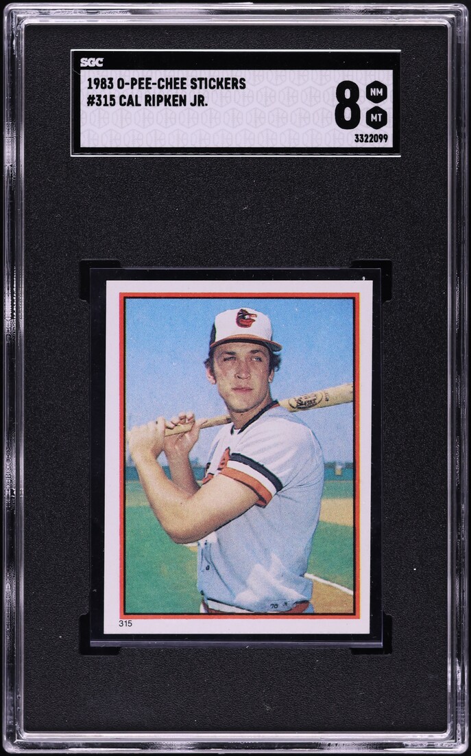 1983 O Pee Chee Stickers Cal Ripken Jr. #315 SGC 8 NM-MT on Fanatics ...