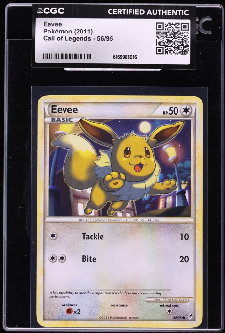 2011 Pokemon Call Of Legends Eevee #56 CGC AUTH
