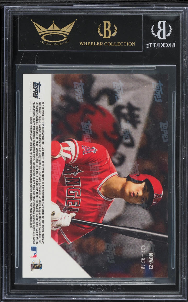 2018 Topps Now Moment Of The Week Shohei Ohtani ROOKIE #MOW23 BGS 10 BLACK LABEL