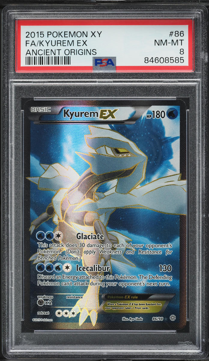 2015 Pokemon XY Ancient Origins Full Art Kyurem EX #86 PSA 8 NM-MT