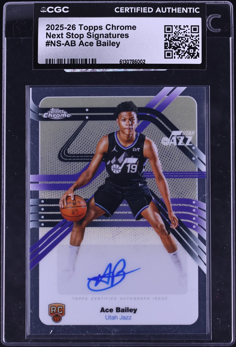 2025 Topps Chrome Next Stop Signatures Ace Bailey ROOKIE AUTO #NS-AB ...