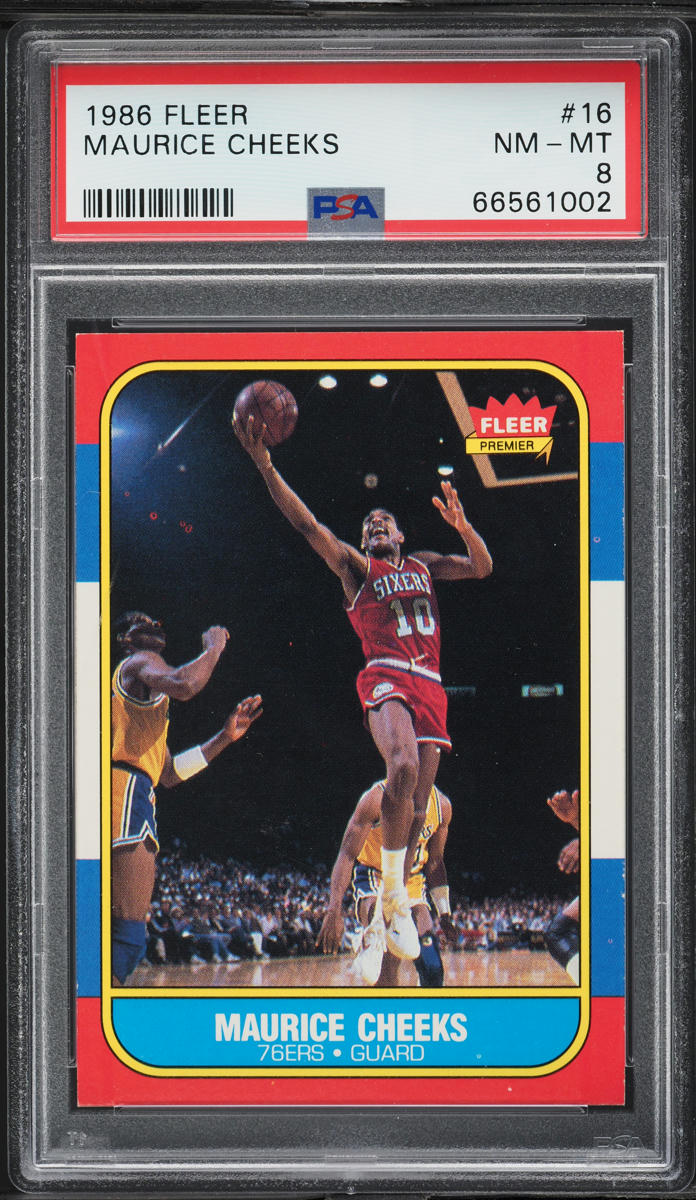 1986 Fleer Basketball Maurice Cheeks #16 PSA 8 NM-MT