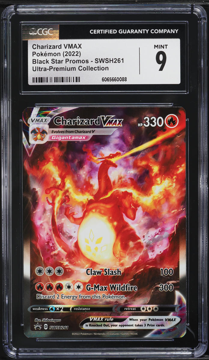 2022 Pokemon SWSH Black Star Promo Ultra Premium Charizard VMAX #SWSH261 CGC 9
