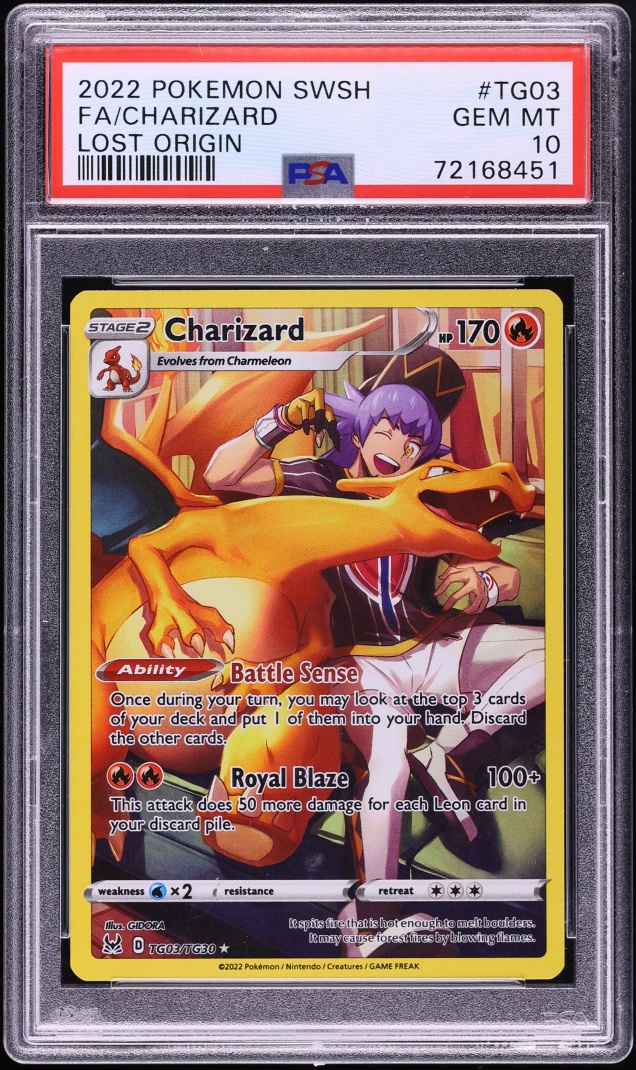 2022 Pokemon Sword & Shield Lost Origin CHR Charizard #TG03 PSA 10 GEM MINT