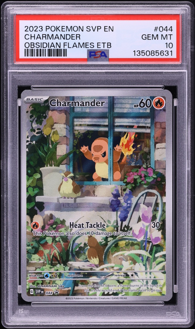 2023 Pokemon Scarlet & Violet Promo Obsidian Flames ETB Full Art Charmander #44 PSA 10 GEM MINT