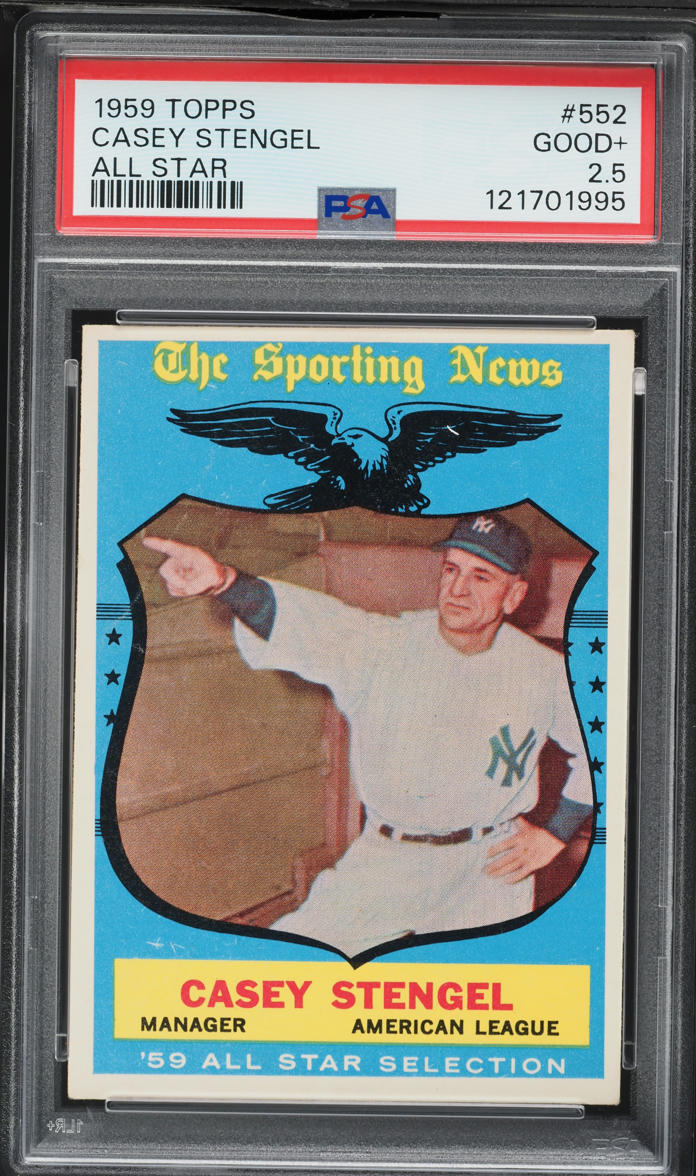 1959 Topps Casey Stengel ALL-STAR #552 PSA 2.5 GD+