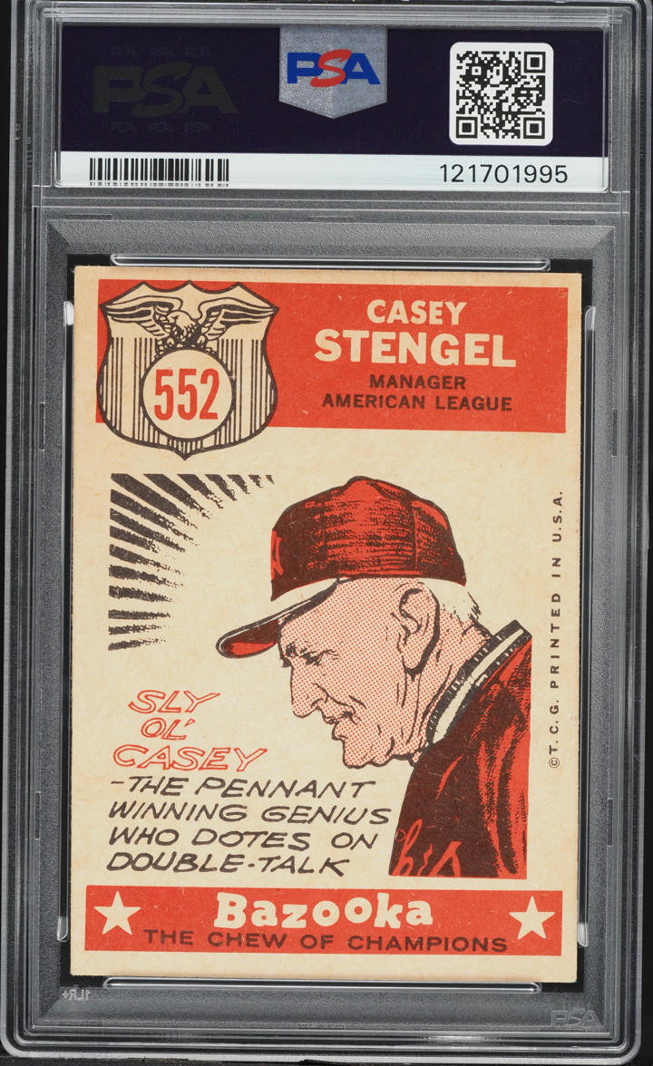 1959 Topps Casey Stengel ALL-STAR #552 PSA 2.5 GD+